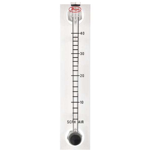 Flowmeter, range 10-100 SCFH air.